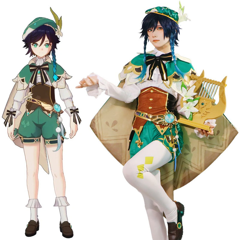 Game Genshin Impact Venti Cosplay Costume In Stock