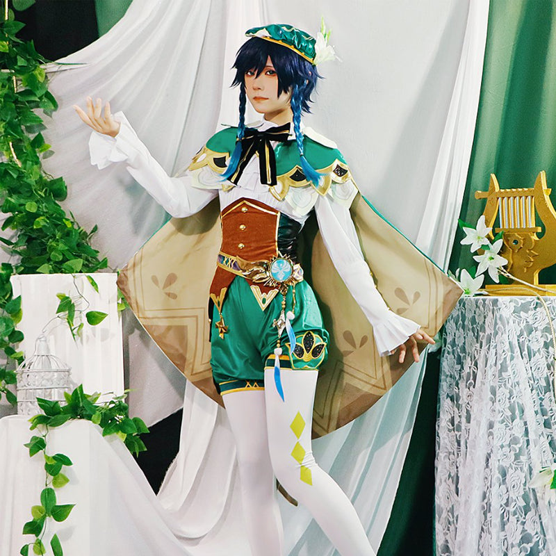 Game Genshin Impact Venti Cosplay Costume In Stock