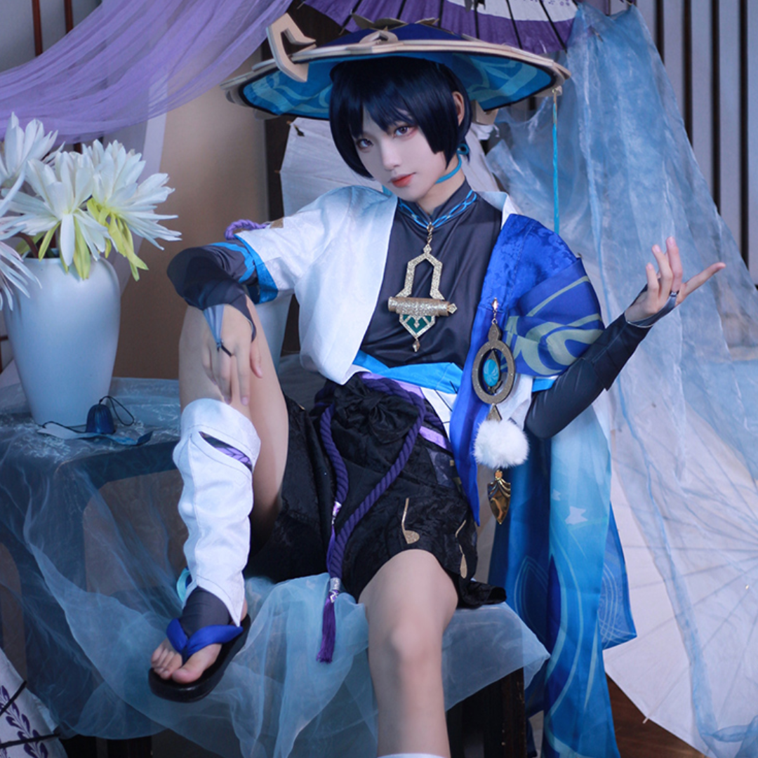 Genshin Impact Wanderer Cosplay Costume Scaramouche Wanderer Genshin Cosplay Costume