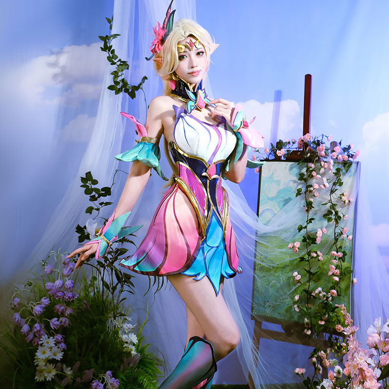 LOL League Of Legends Faerie Court Lux Cosplay Costume