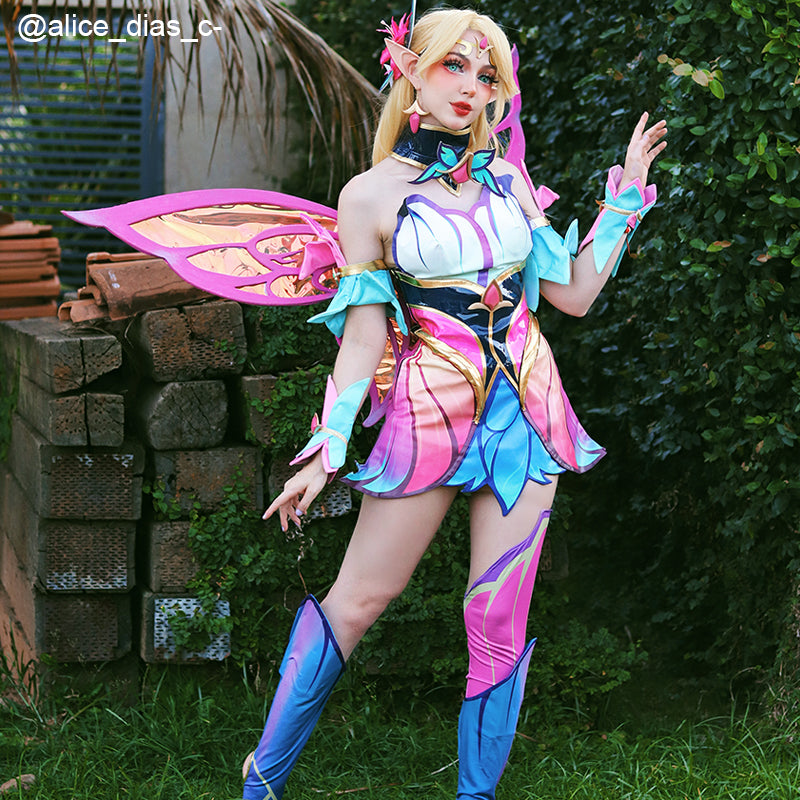 LOL League Of Legends Faerie Court Lux Cosplay Costume