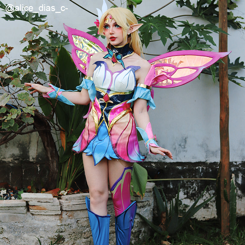 LOL League Of Legends Faerie Court Lux Cosplay Costume