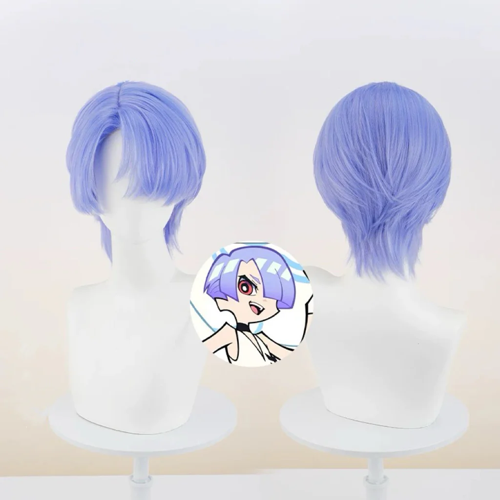 Rolecosplay Panty & Stocking with Garterbelt Polyester Polyurethane Blue Pink Cosplay Wig