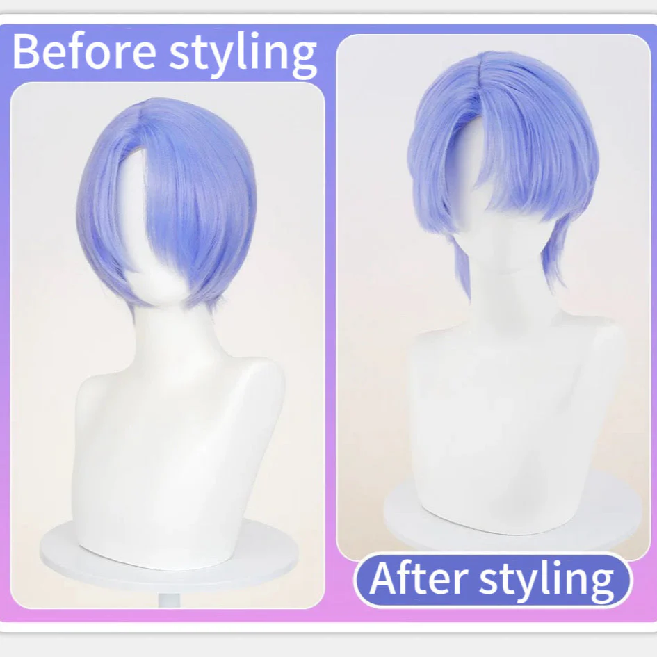 Rolecosplay Panty & Stocking with Garterbelt Polyester Polyurethane Blue Pink Cosplay Wig
