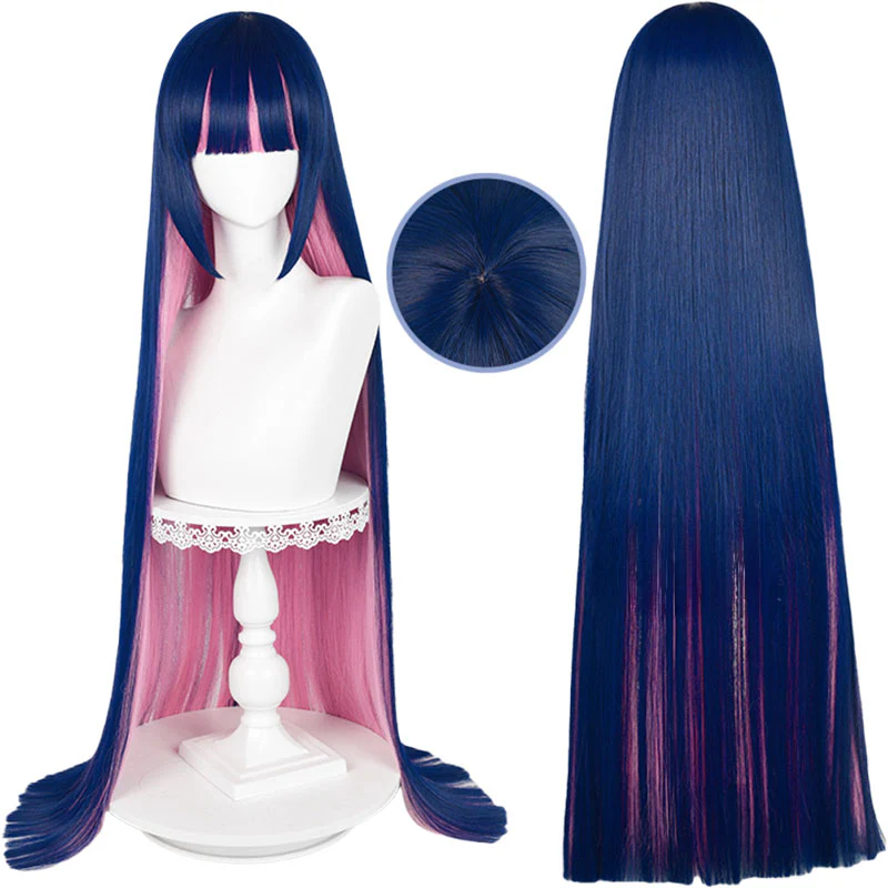 Rolecosplay Panty & Stocking with Garterbelt Stocking Long Blue Cosplay Wig