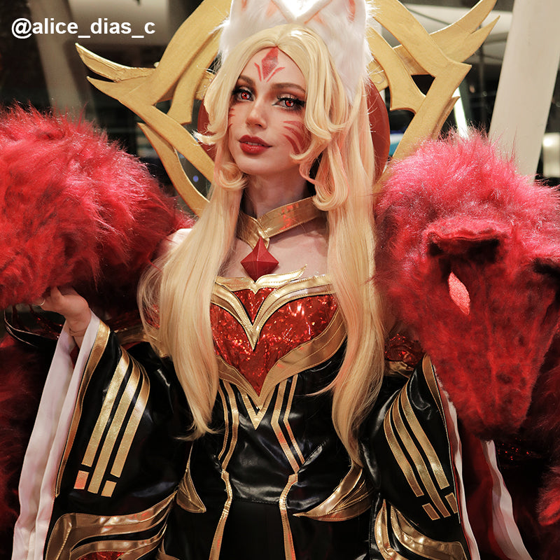 League of Legends Lenda Imortalizada Ahri Cosplay Wig