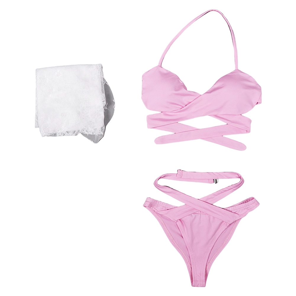 Rolecosplay Aerith Swimwear Final Fantasy Lace Bikini