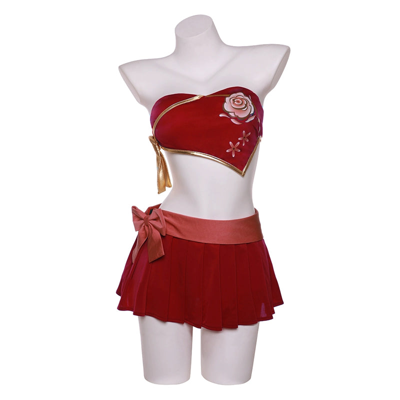 Rolecosplay FFXIV Moonfire Faire Swimsuit Red Summer Cosplay Look