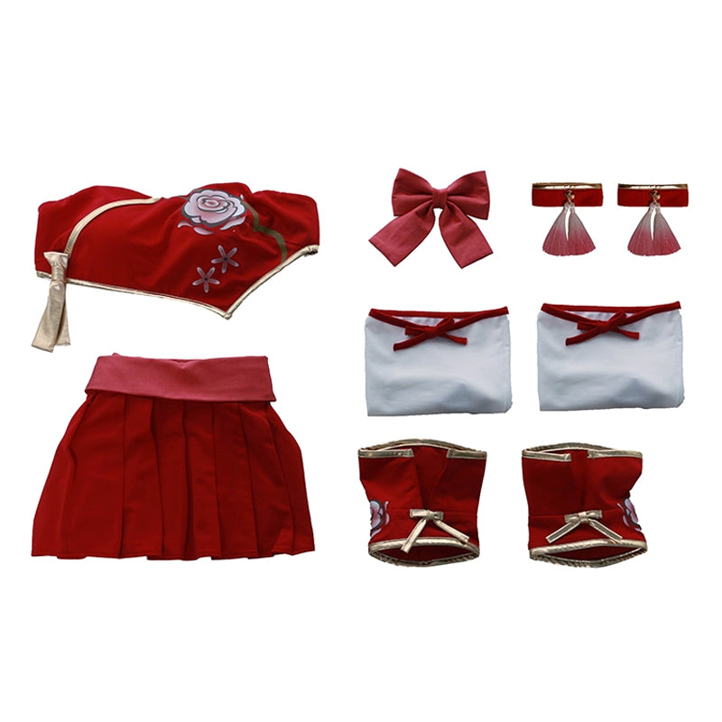 Rolecosplay FFXIV Moonfire Faire Swimsuit Red Summer Cosplay Look