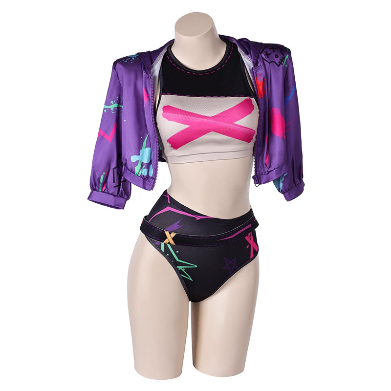 Rolecosplay Jinx Bikini Set Arcane Cosplay Swimwear