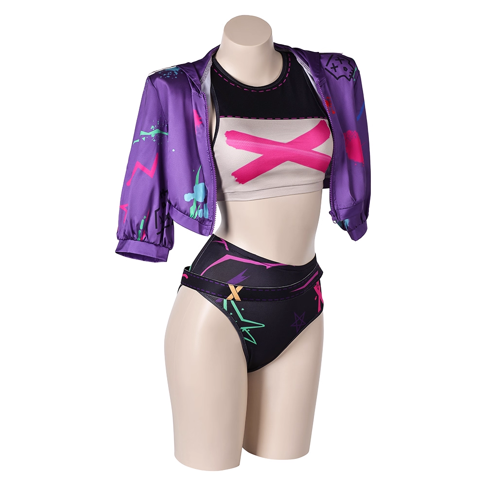 Rolecosplay Jinx Bikini Set Arcane Cosplay Swimwear