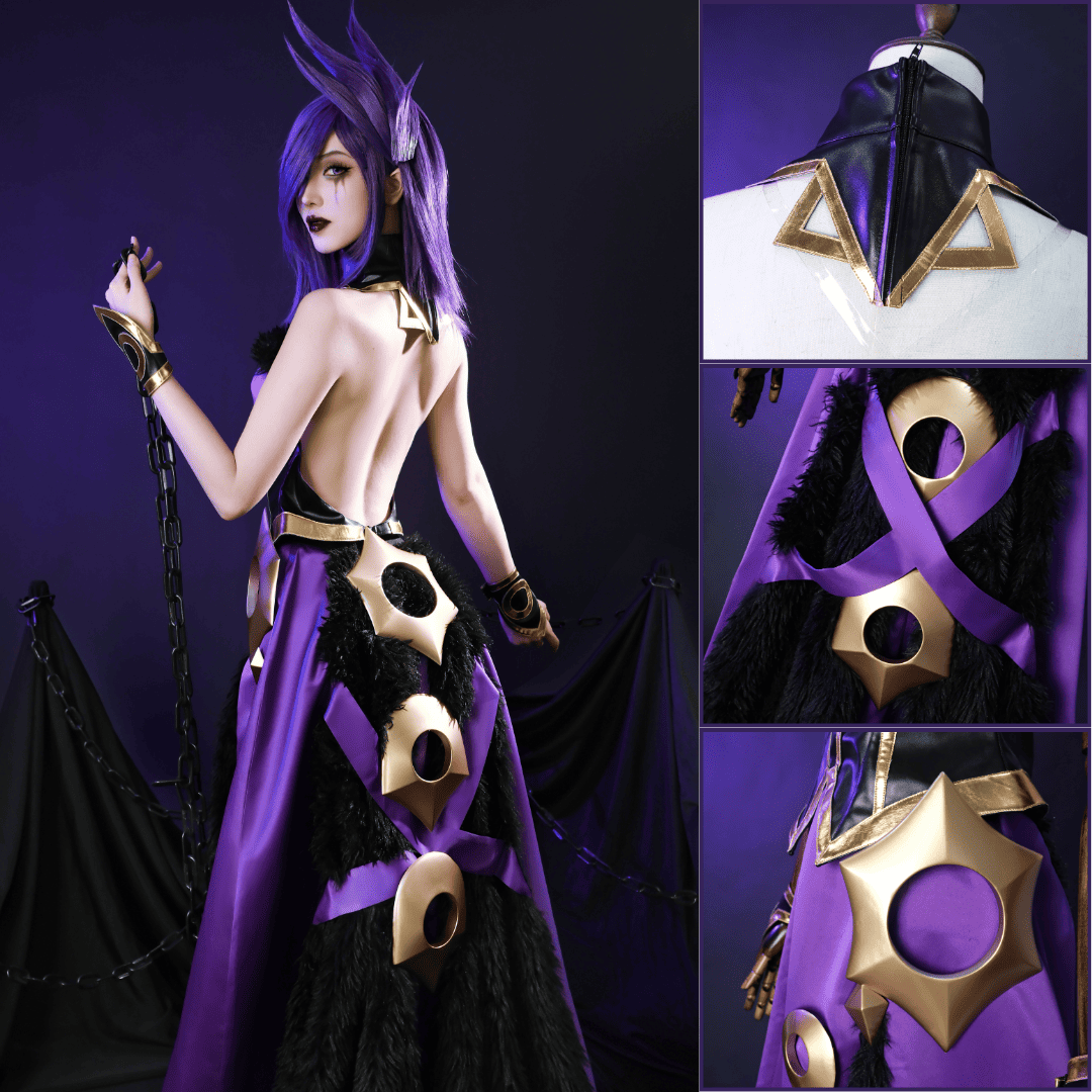 Rolecosplay Fallen Angel Morgana Cosplay Costume LOL Female Outfit