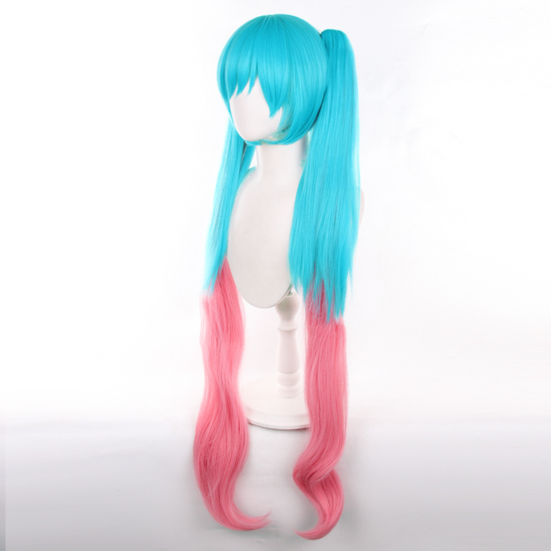 Rolecosplay Fortnite Hatsune Miku Pink Mix Blue Cosplay Wig