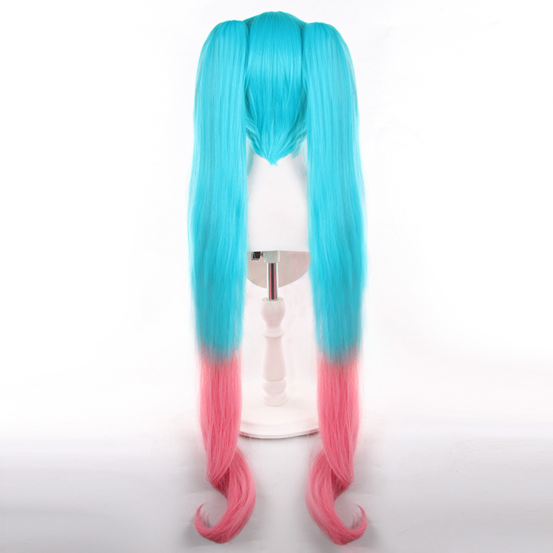 Rolecosplay Fortnite Hatsune Miku Pink Mix Blue Cosplay Wig