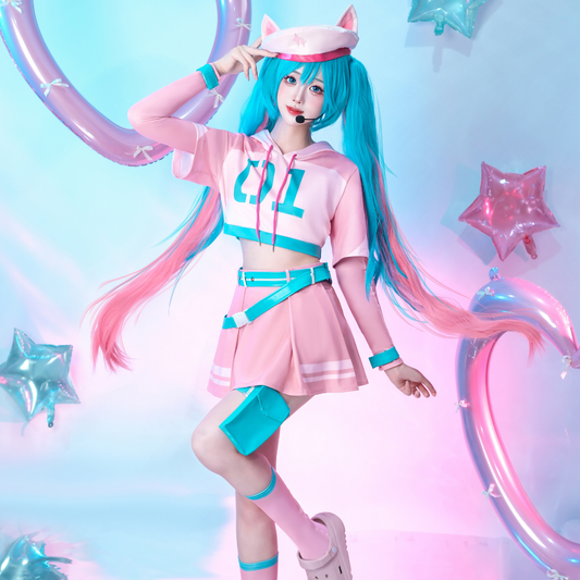 Rolecosplay Fortnite Neko Singer Pink Skirt Cosplay Costume