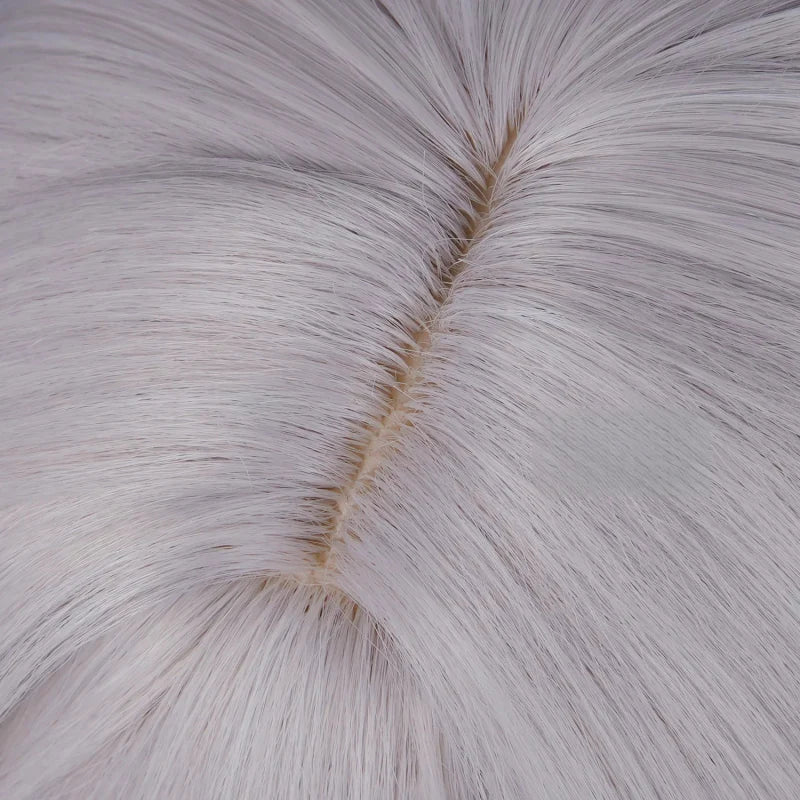 Rolecosplay Genshin Impact Ronova Gray 98cm Halloween Cosplay Wig6