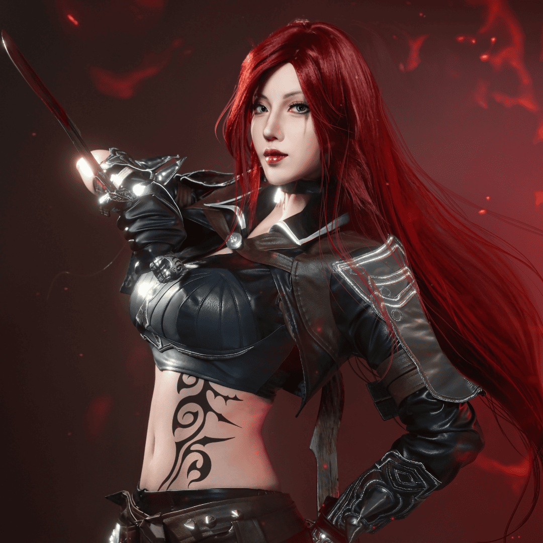Rolecosplay LOL Katarina the Sinister Blade Cosplay Costume