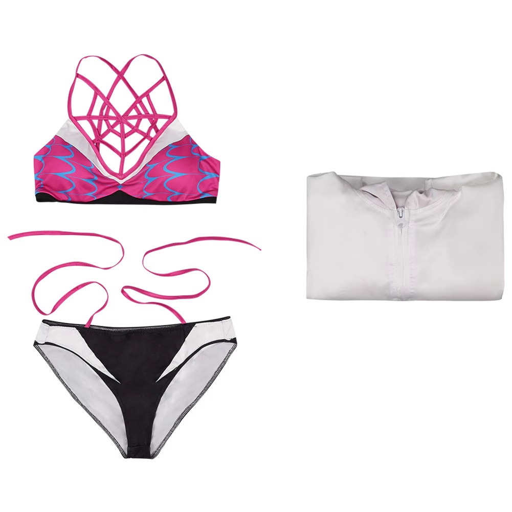 Rolecosplay Spider Gwen Bikini Cosplay Swimwear Set