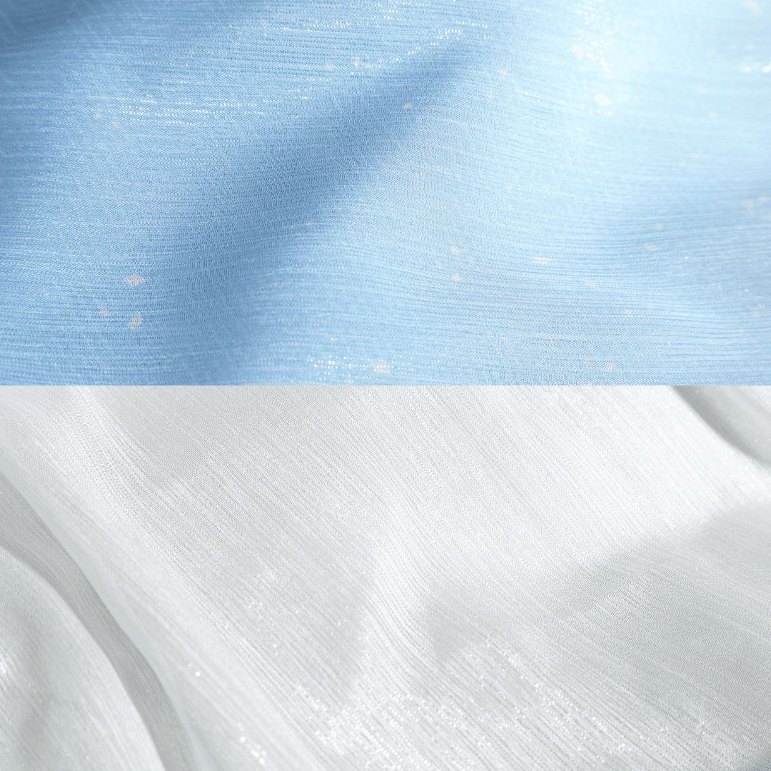 Close-up of blue and white fabric texture Rolecosplay Wuthering Waves Iuno Cosplay Costume