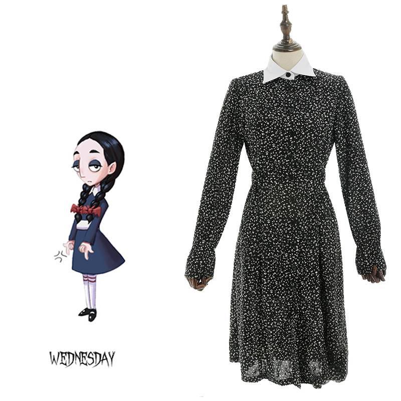 Addams Family Wednesday Halloween Cosplay Costume