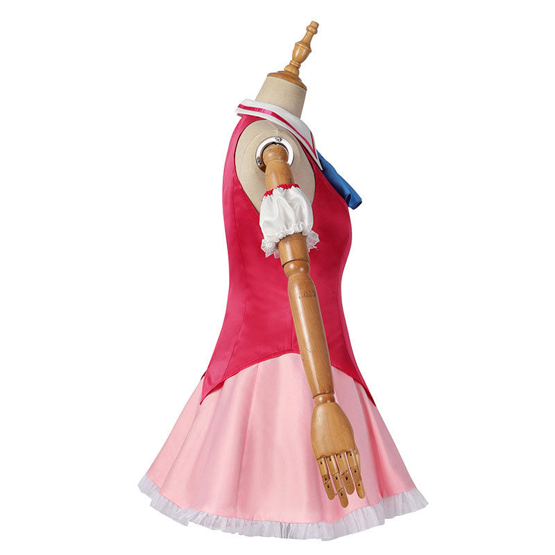 Ai Hoshino Oshi No Ko Cosplay Costume Red Dress Bunny Hairpin Performance Dress
