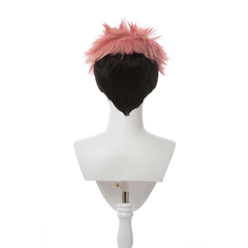 Anime Jujutsu Kaisen Yuji Itadori Pink mixed Black Men Cosplay Wigs