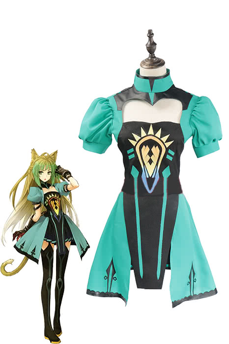 Fate/Apocrypha Archer of Red Servant Green Dress Cosplay Costumes