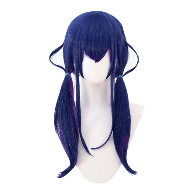 Arknights Chen Blue Mixed Purple Long Cosplay Wigs