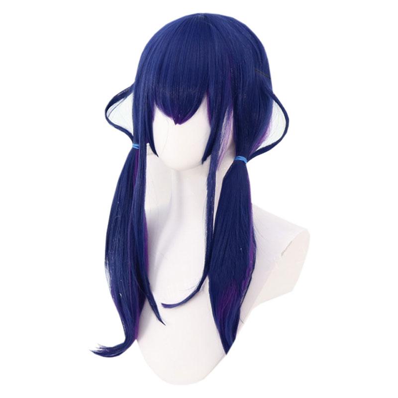 Arknights Chen Blue Mixed Purple Long Cosplay Wigs