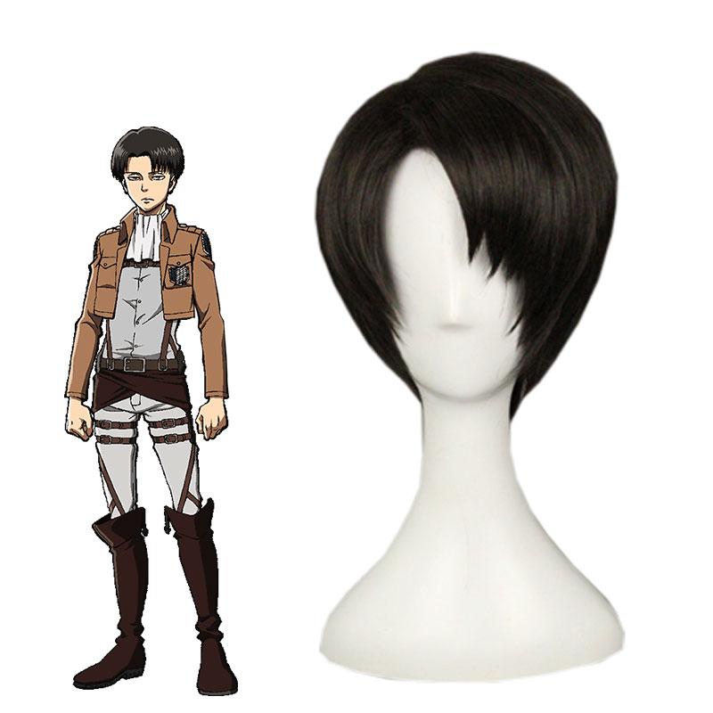 Attack on Titan Levi Short Black Cosplay Wigs1
