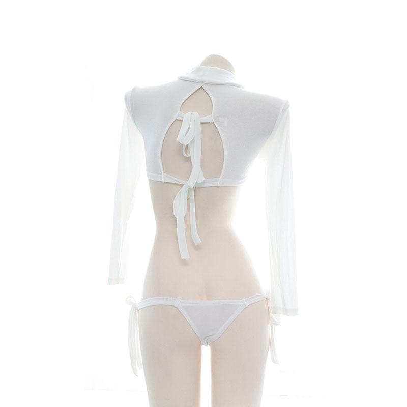 Beige Sexy Lingerie Uniform Cosplay