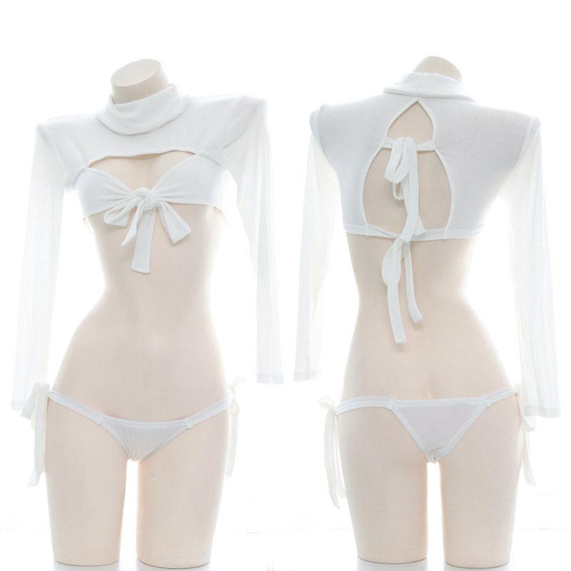 Beige Sexy Lingerie Uniform Cosplay