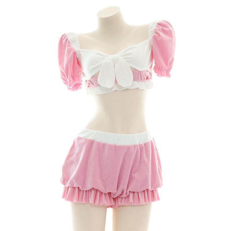 Big Bow Pink Cute Pajama Cosplay Costume