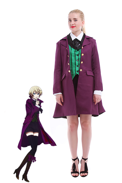 Black Butler Ⅱ Purple Anime Cosplay Costume of Alois Trancy Clothes