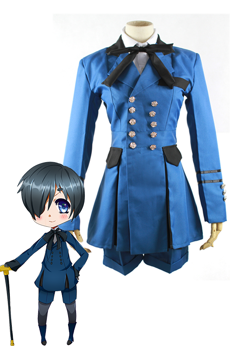 Black Butler Earl Ciel Phantomhive Blue Uniform Cosplay Costumes