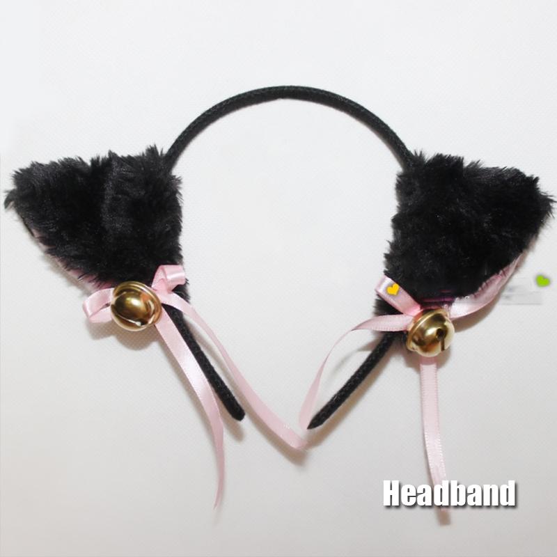 Black And White Cat Ears Tail Cat Claw Cos Props Headwear Cosplay