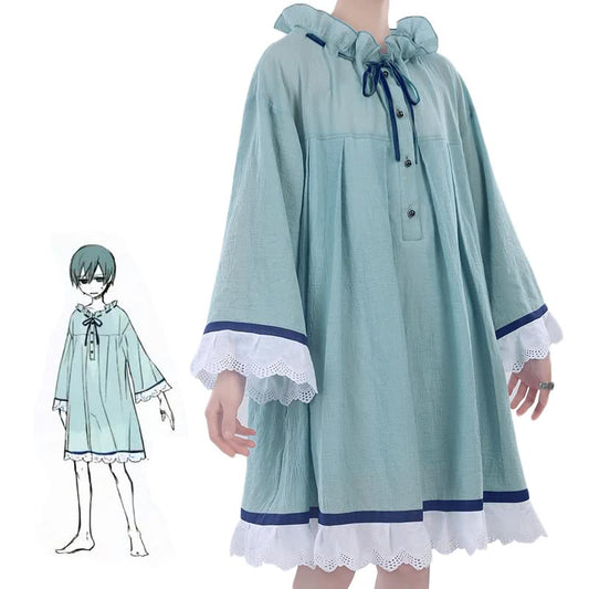 Black Butler Ciel Phantomhive Blue Retro nightdress Cosplay Costume