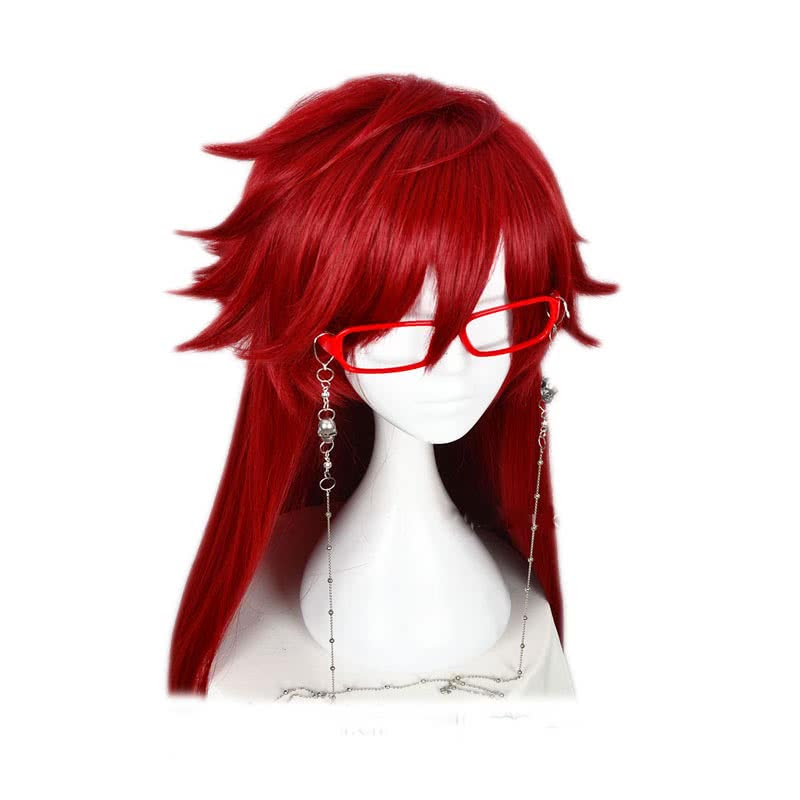Black Butler Death Scythe Grell Sutcliff Red Long Cosplay Wig