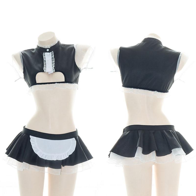 Black Cute Maid Underwear Cosplay Costume