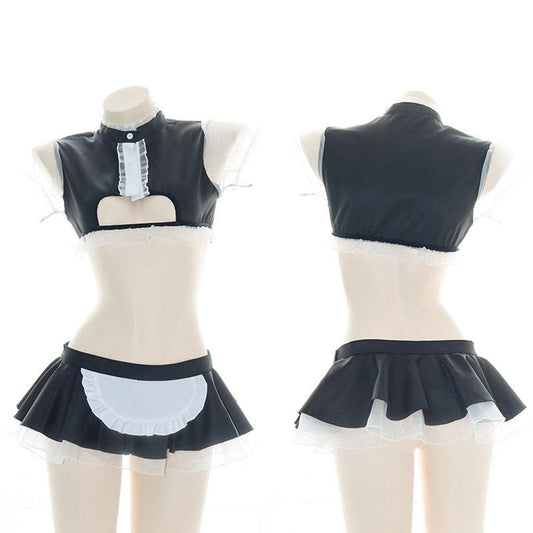 Black Cute Maid Underwear Cosplay Costume
