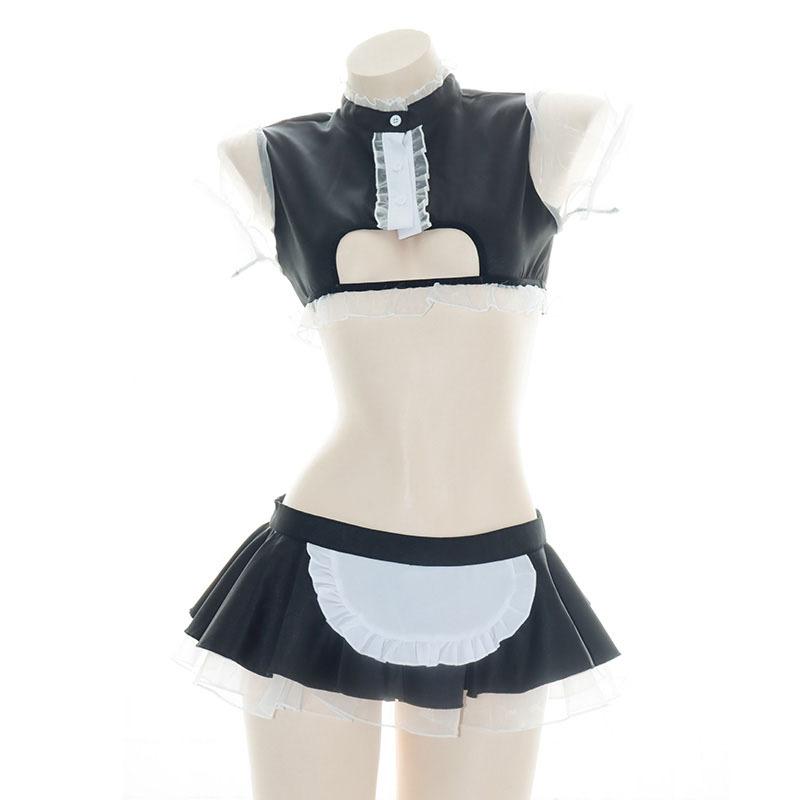 Black Cute Maid Underwear Cosplay Costume
