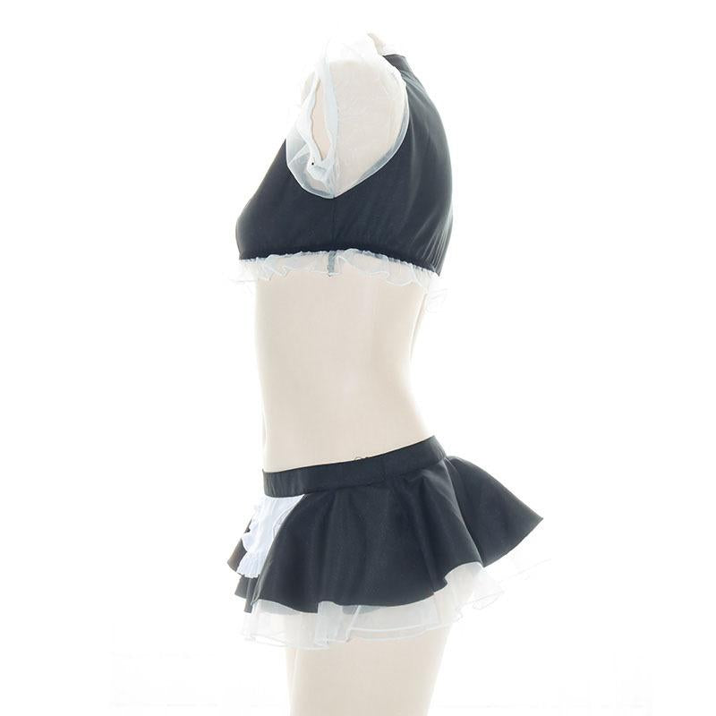 Black Cute Maid Underwear Cosplay Costume