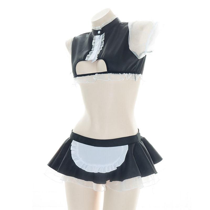Black Cute Maid Underwear Cosplay Costume