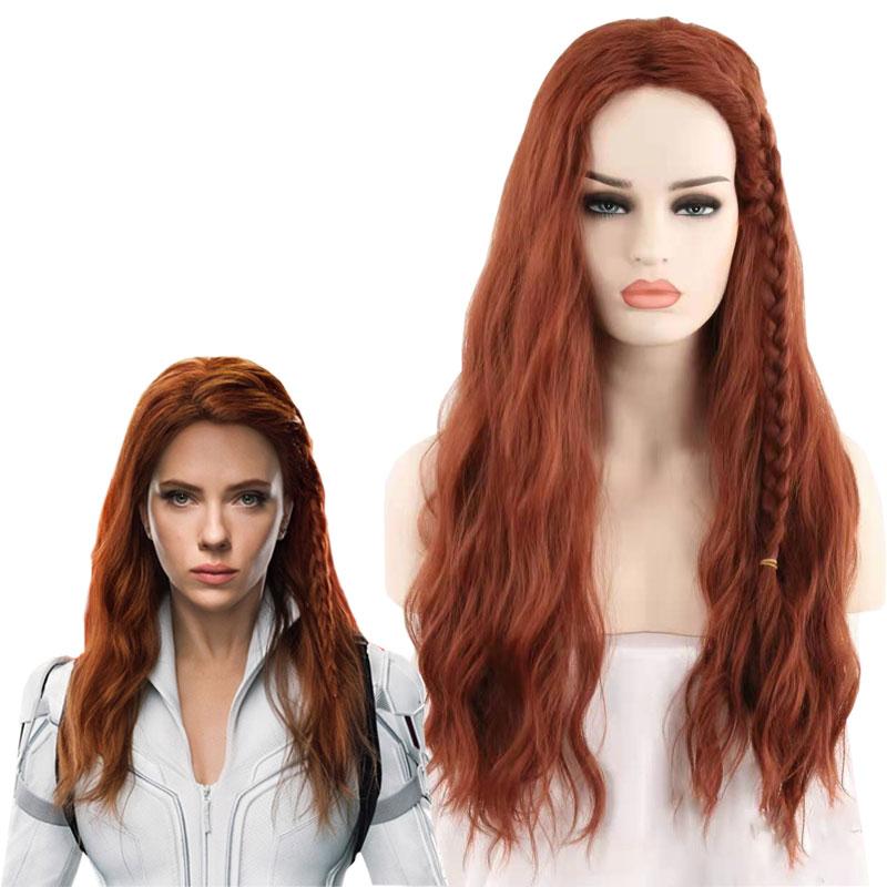 Black Widow Natasha Romanoff Zentai Orange Brown Cosplay Wigs