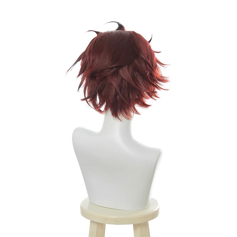 Blade of Demon Kimetsu no Yaiba Tanjirou Kamado Red Black Cosplay Wigs