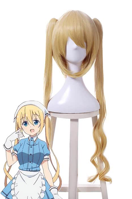 Blend S Kaho Hinata Anime Gold Cosplay Wigs