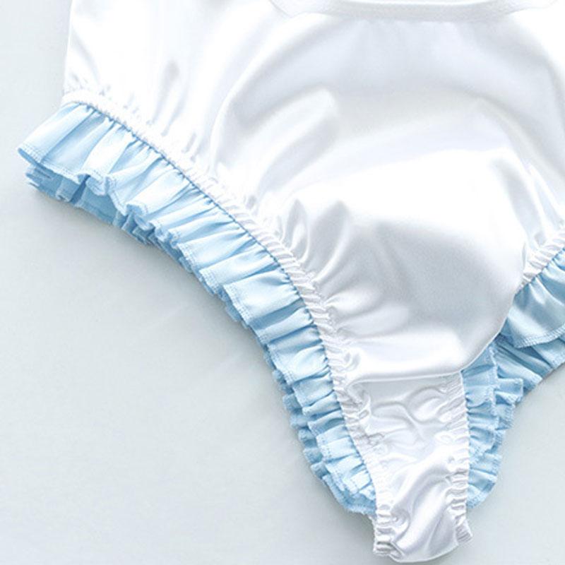 Blue Backless Bow-Knot Underwear Cosplay Costume