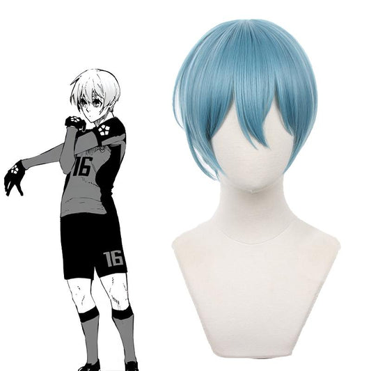 Blue Lock Hiori Yo Blue Short Cosplay Wigs