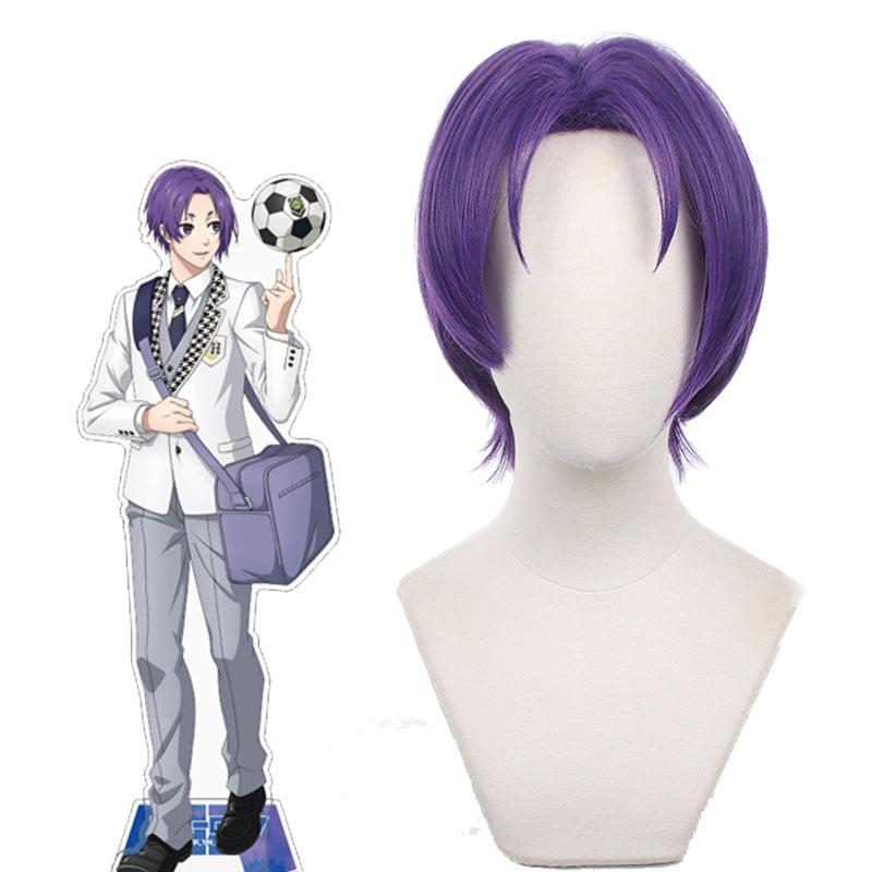 Blue Lock Reo Mikage Short Purple Cosplay Wigs