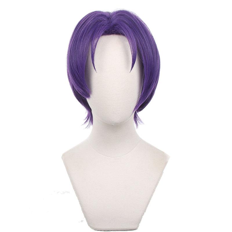 Blue Lock Reo Mikage Short Purple Cosplay Wigs
